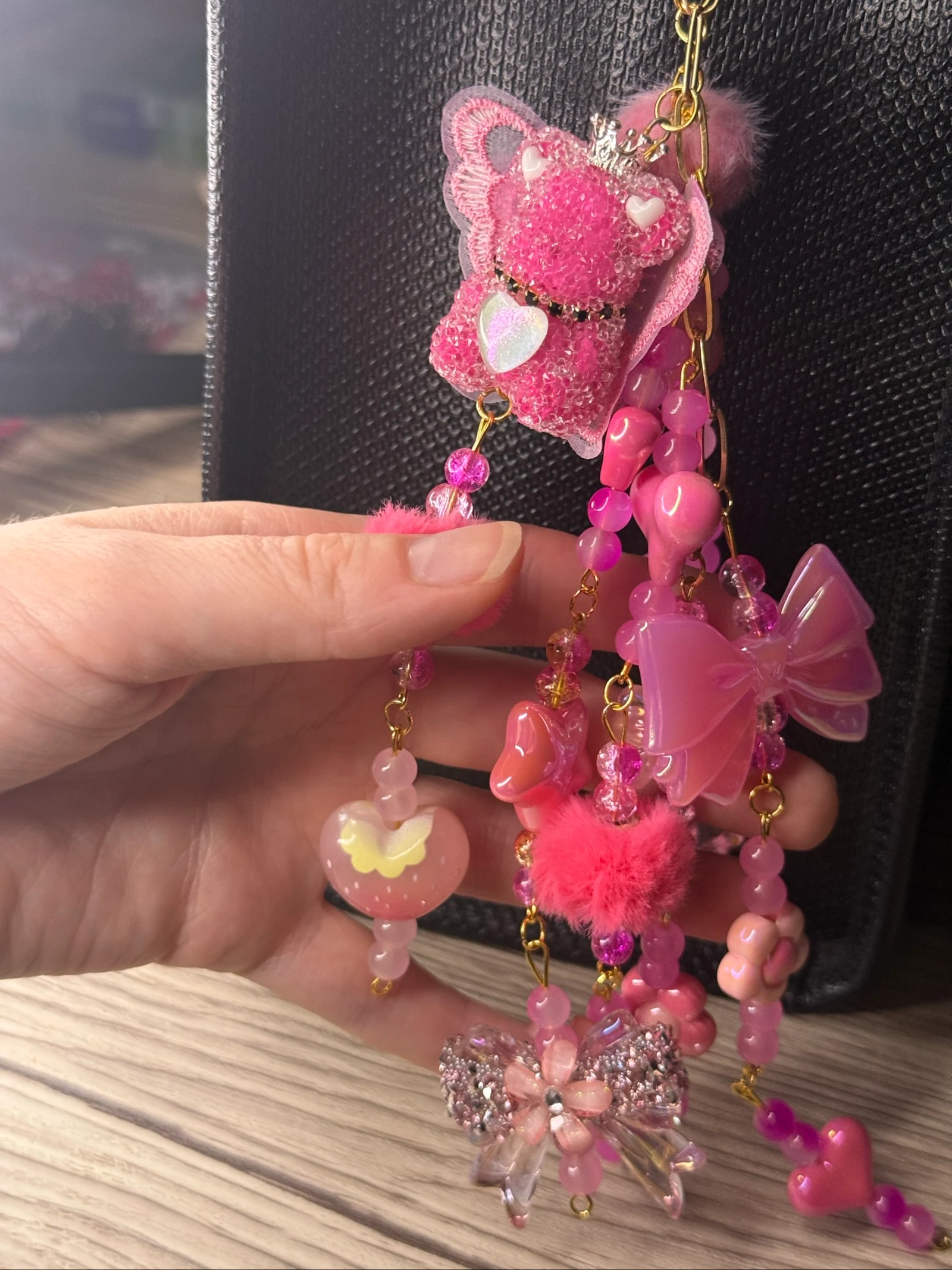 Bijou sac rose kawaii feito à mão – photo 4